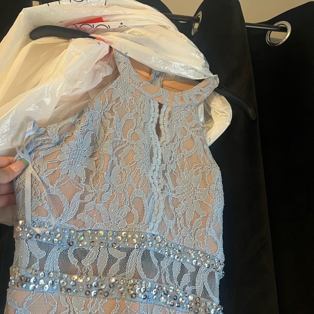 Blue prom dress